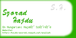 szorad hajdu business card